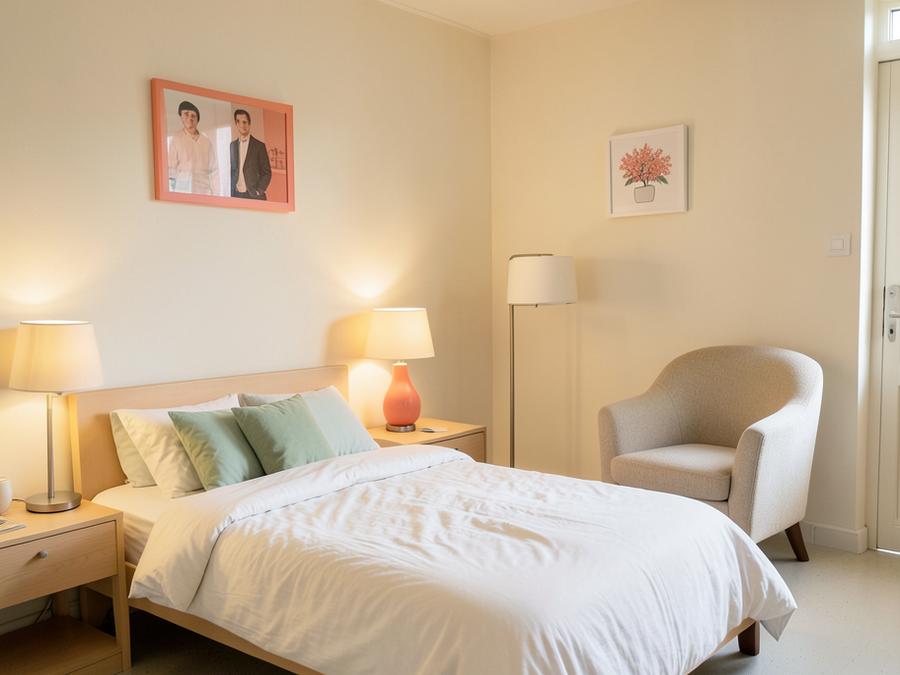 Rustige kamer voor tijdelijke crisisopvang